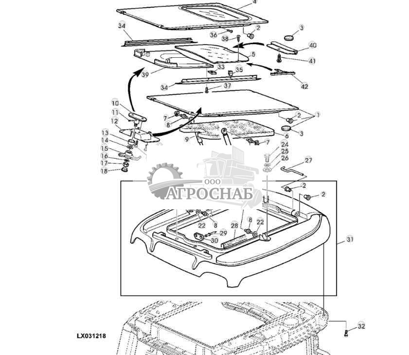 НАРУЖНАЯ КРЫША С ОТКИДНЫМ ЛЮКОМ 